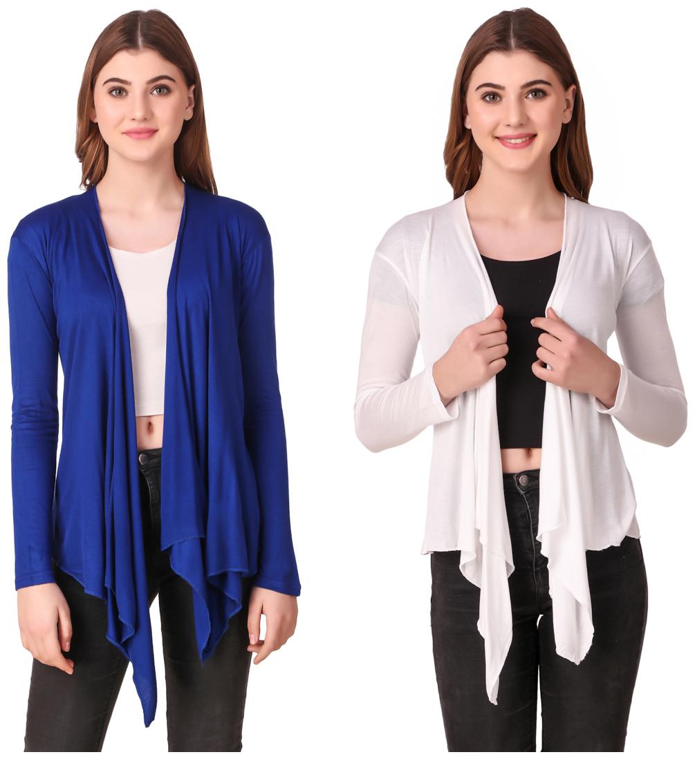 

Krishty Trading Women Shrug - Blue White