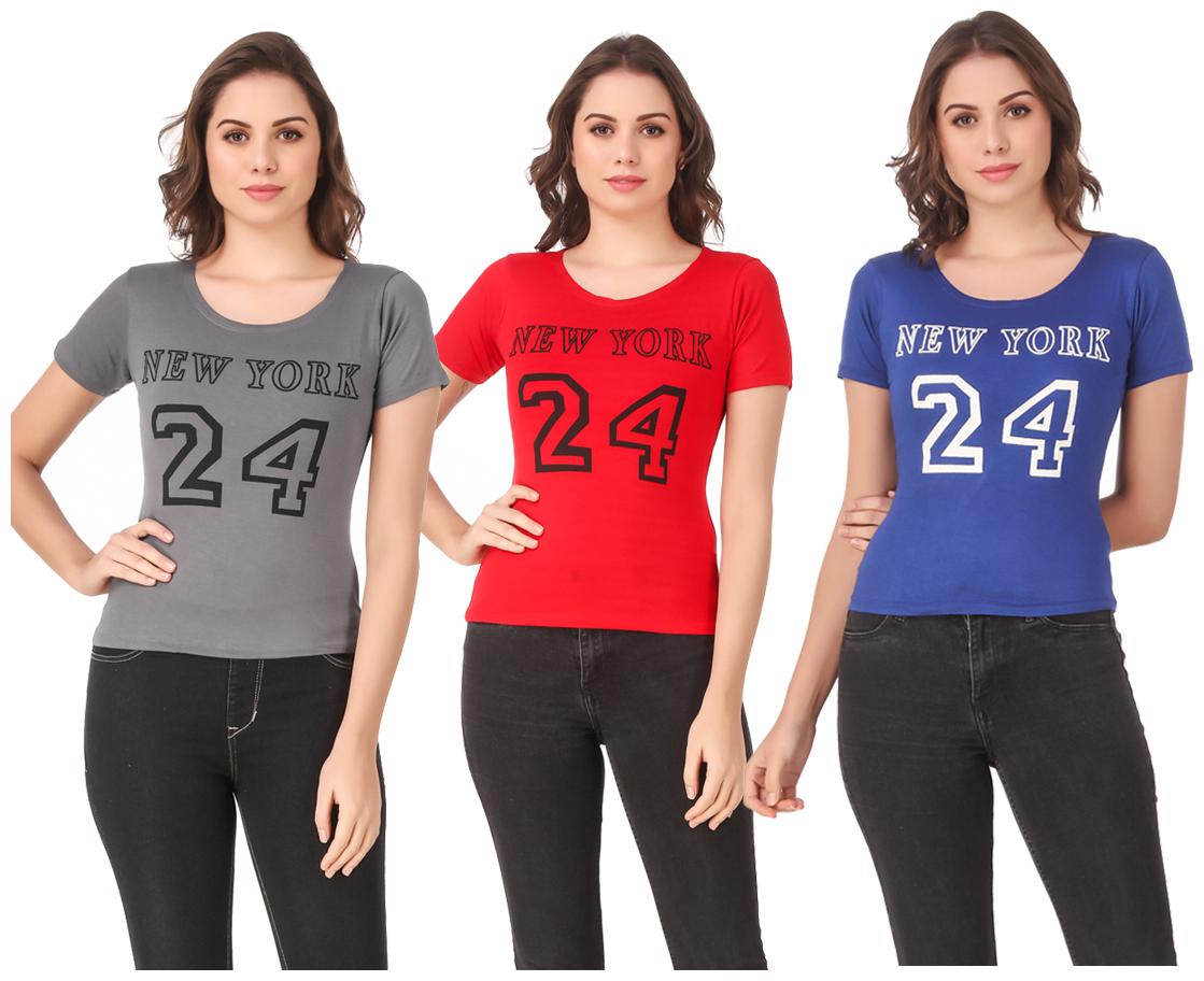 

Krishty Trading Lycra Casual Regular T Shirt Multi