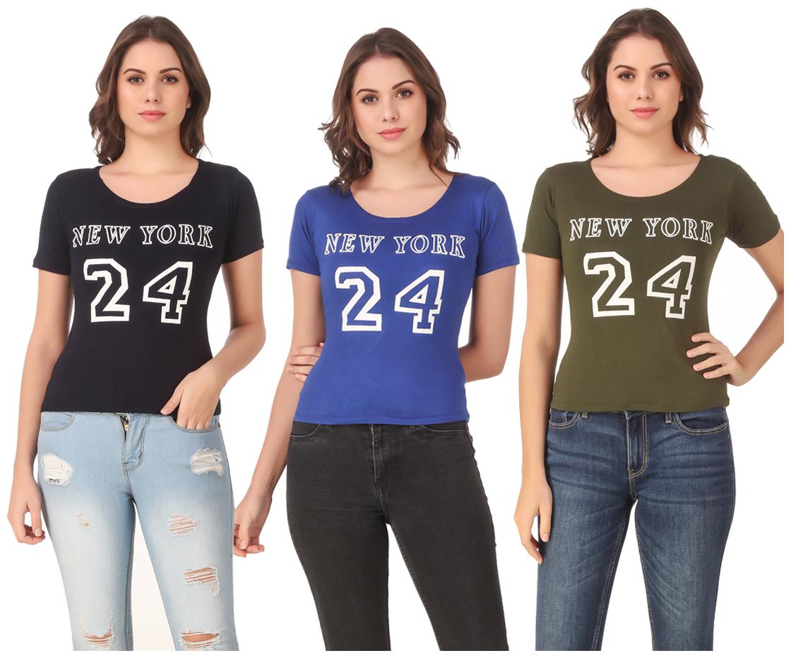 

Krishty Trading Lycra Casual Regular T Shirt Multi