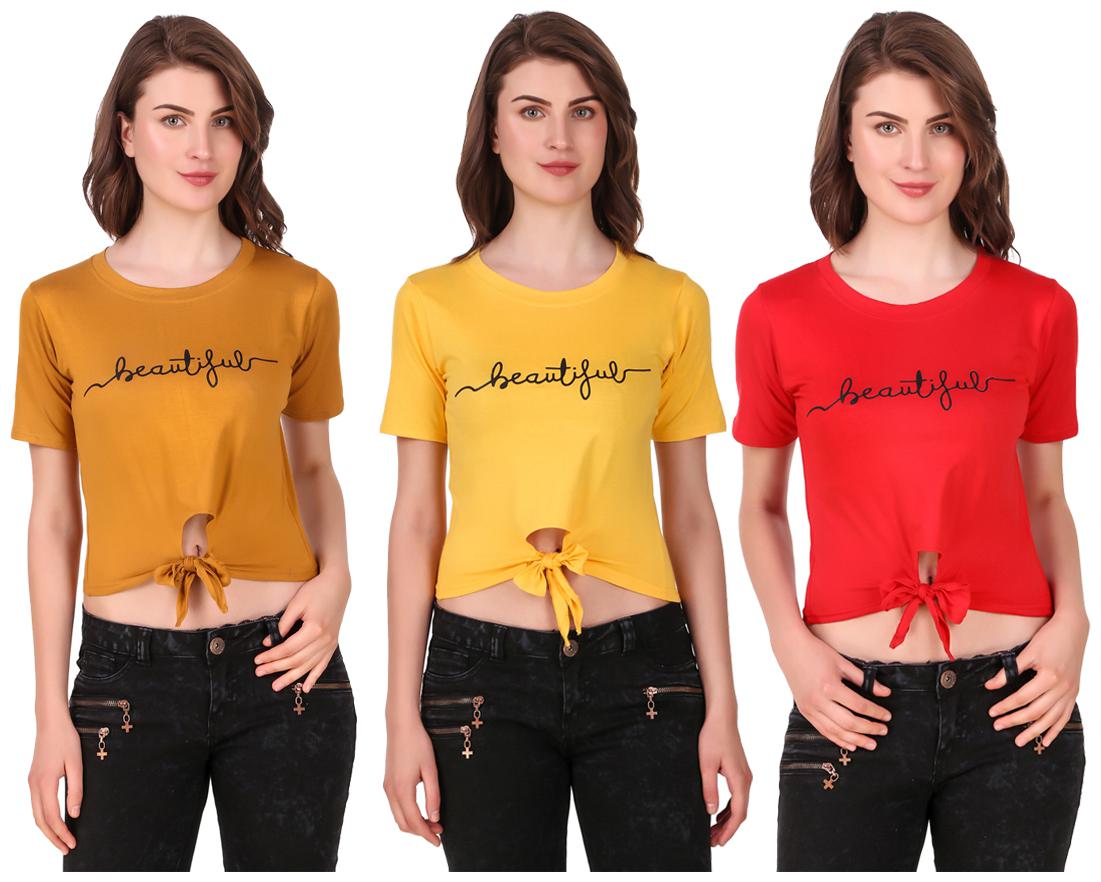 

Krishty Trading Women Printed Crop top - Multi