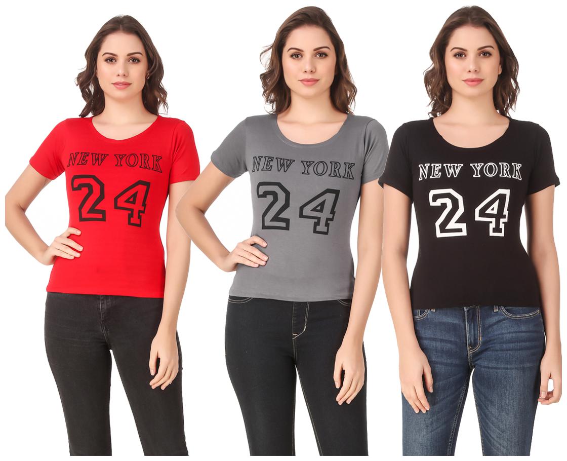 

Krishty Trading Lycra Casual Regular T Shirt Multi