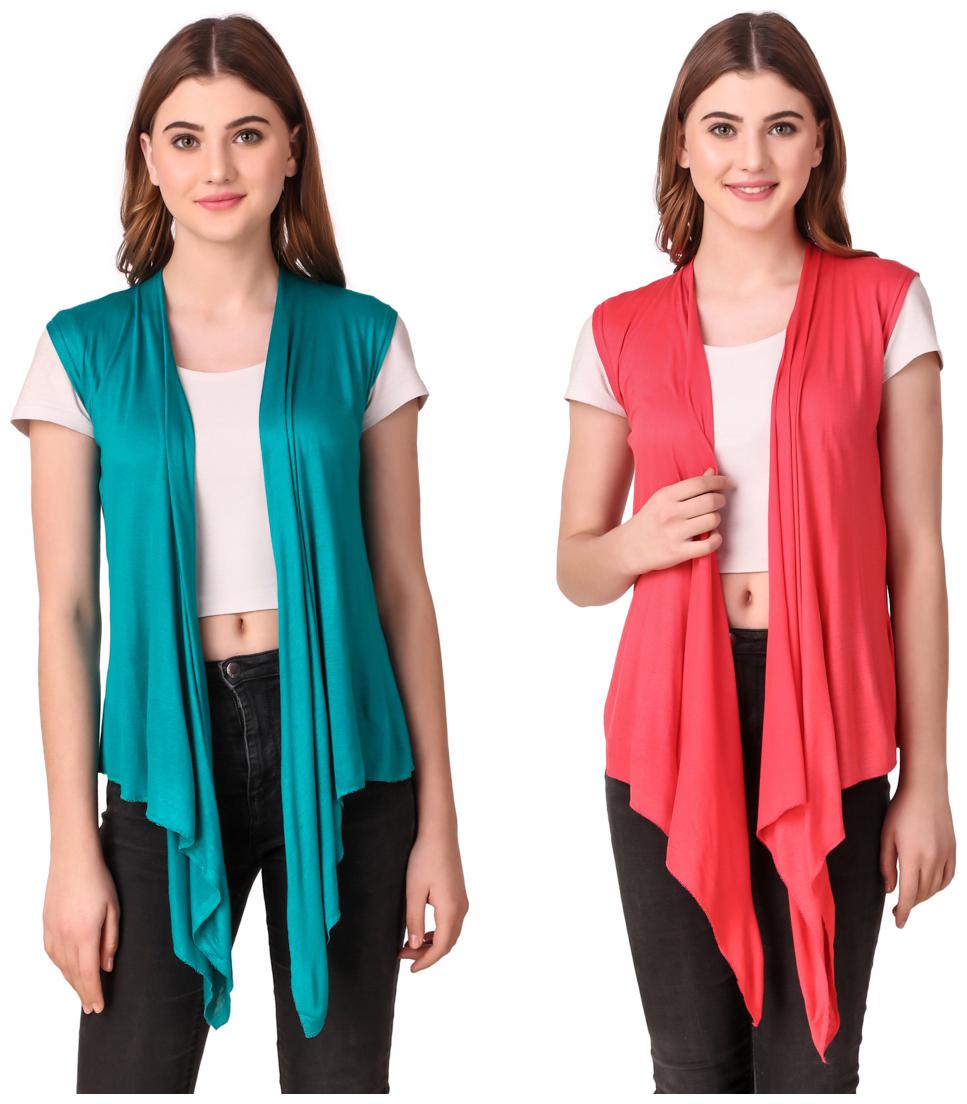 

Krishty Trading Casual Wear Shrug for women Peach
