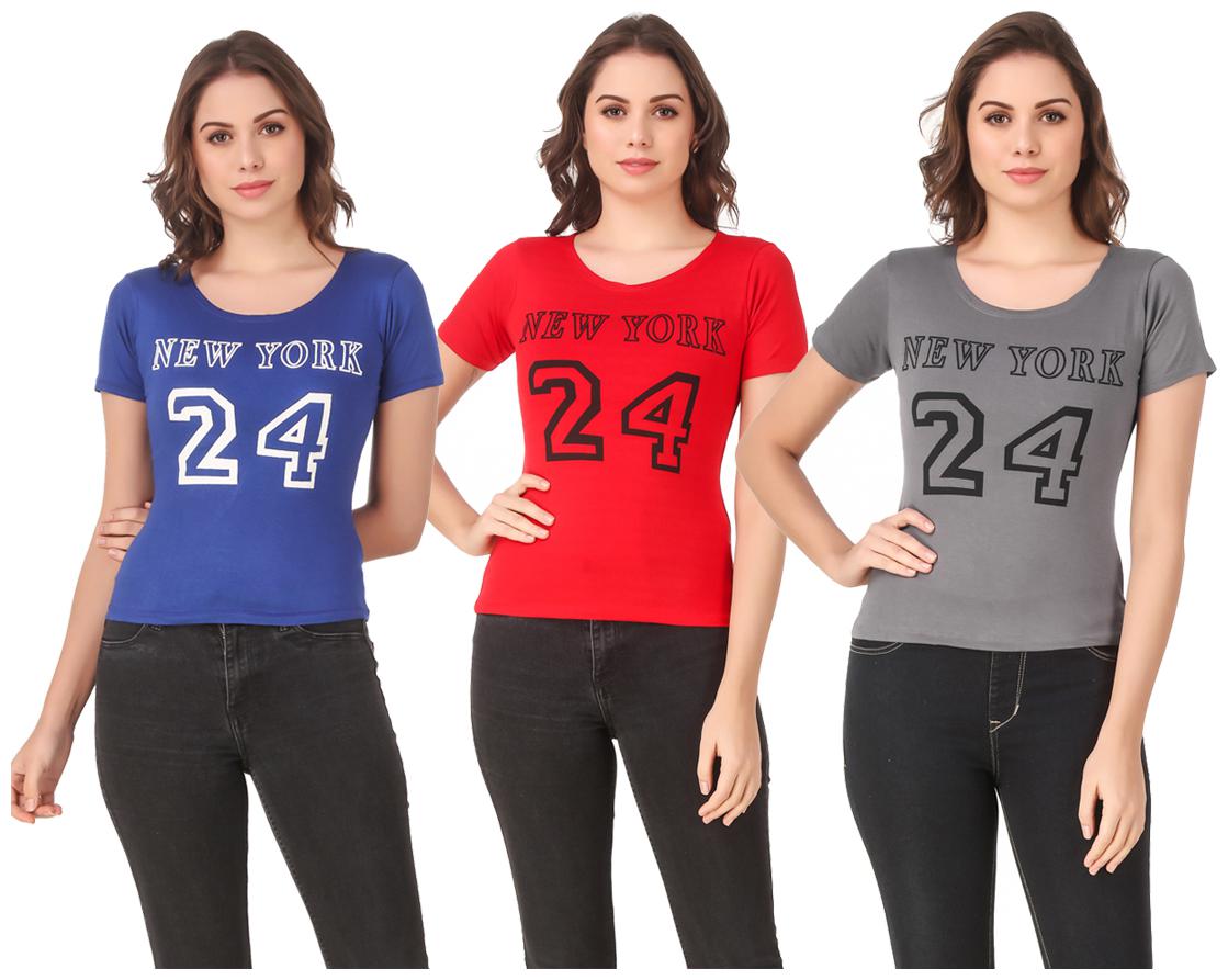 

Krishty Trading Lycra Casual Regular T Shirt Multi