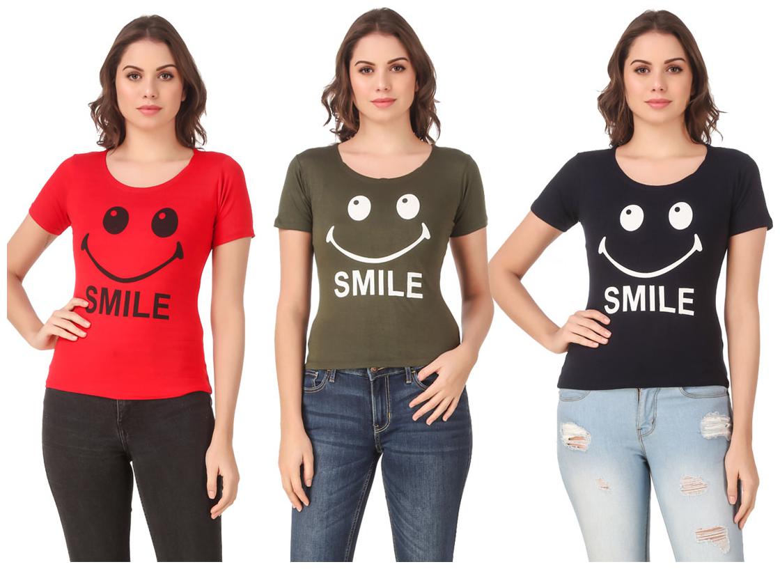 

Krishty Trading Lycra Casual Regular T Shirt Multi