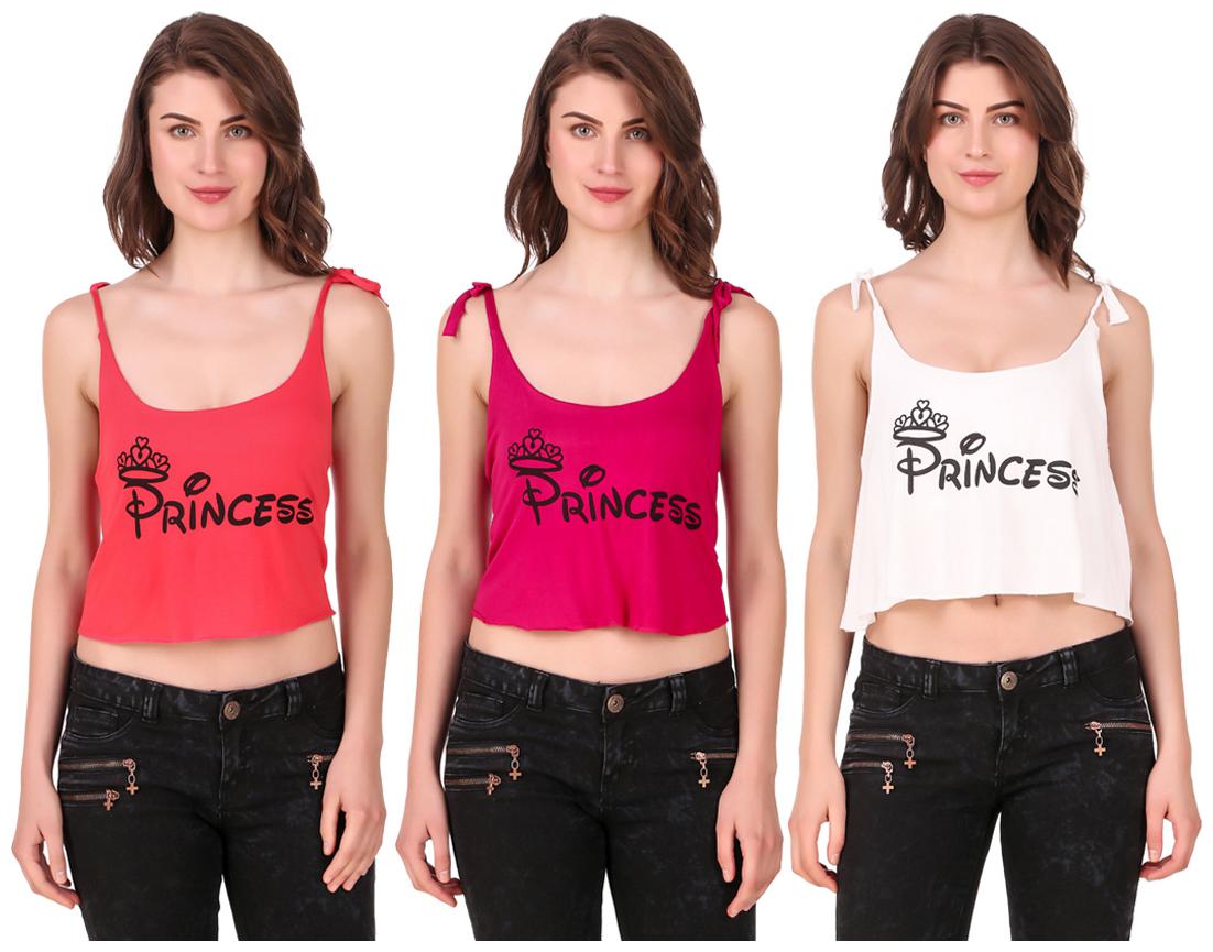 

Krishty Trading Women Printed Crop top - Multi