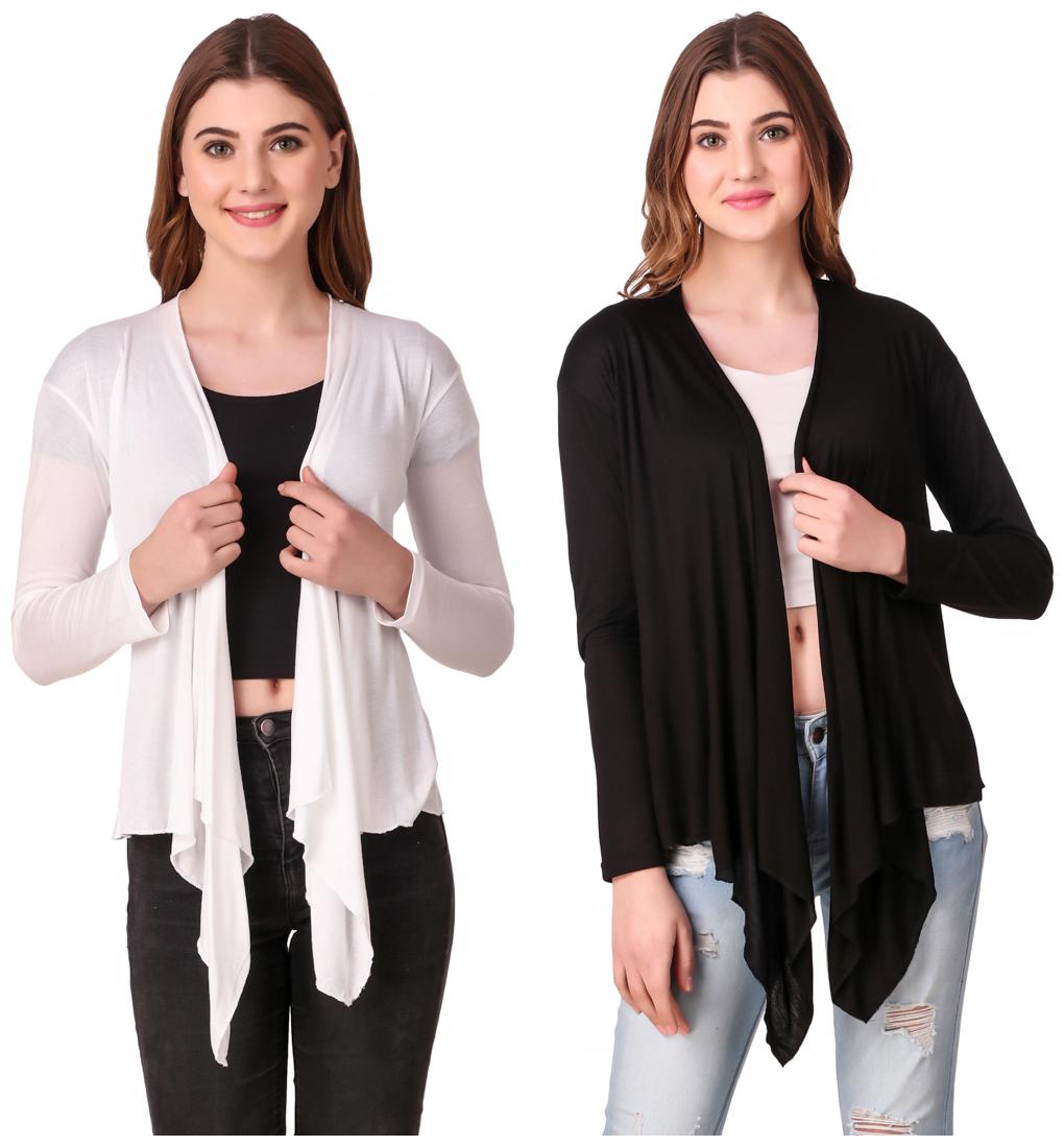 

Krishty Trading Women Shrug - White Black