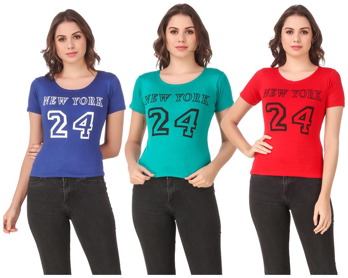 

Krishty Trading Lycra Casual Regular T Shirt Multi