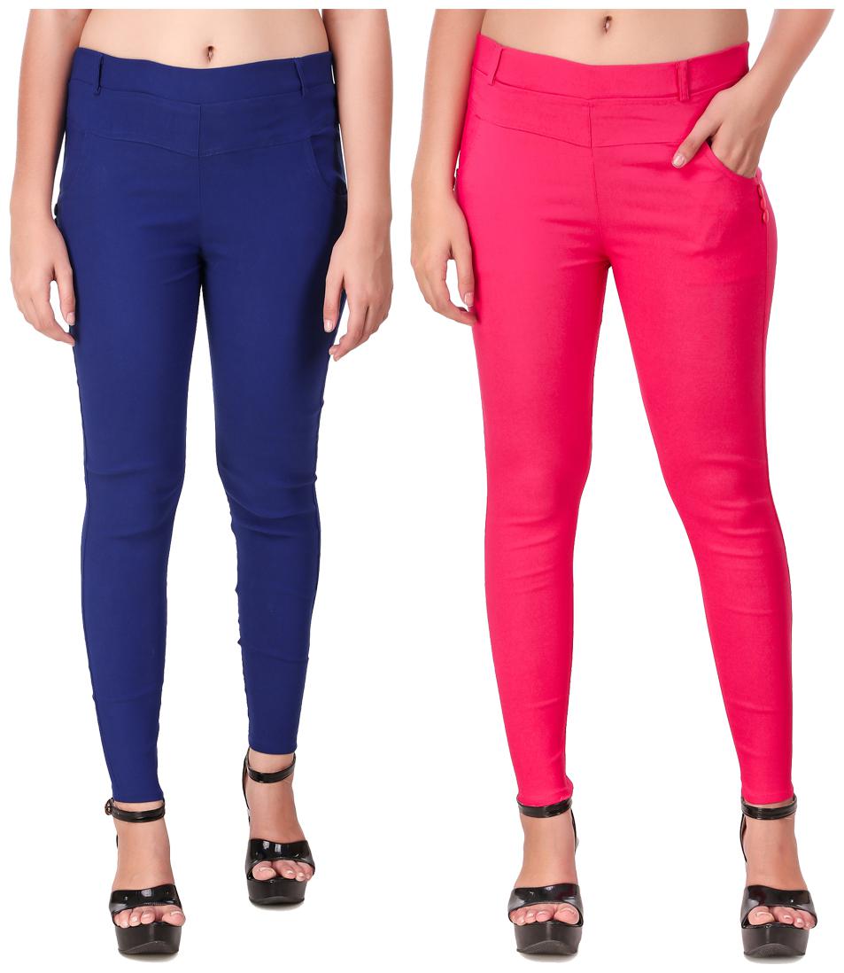 

Krishty Trading Women Blue Pink Skinny fit Jegging