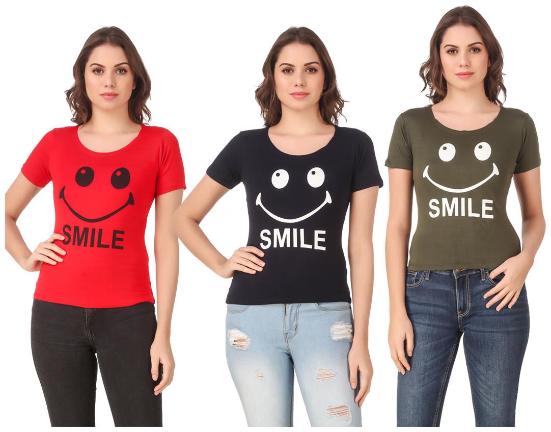 

Krishty Trading Lycra Casual Regular T Shirt Multi