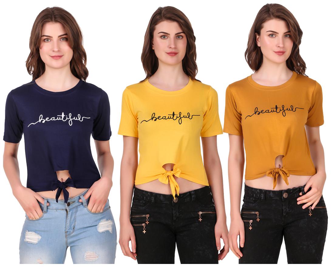 

Krishty Trading Women Printed Crop top - Multi