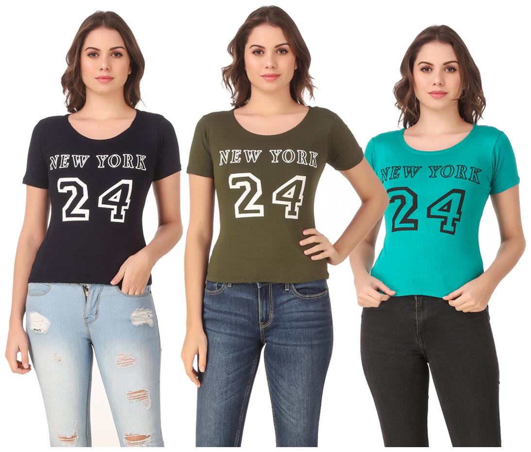 

Krishty Trading Lycra Casual Regular T Shirt Multi
