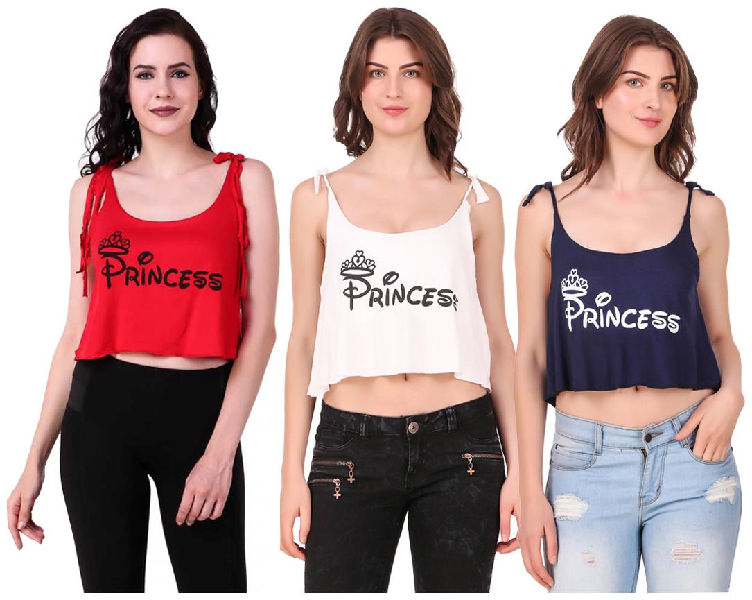 

Krishty Trading Women Printed Crop top - Multi