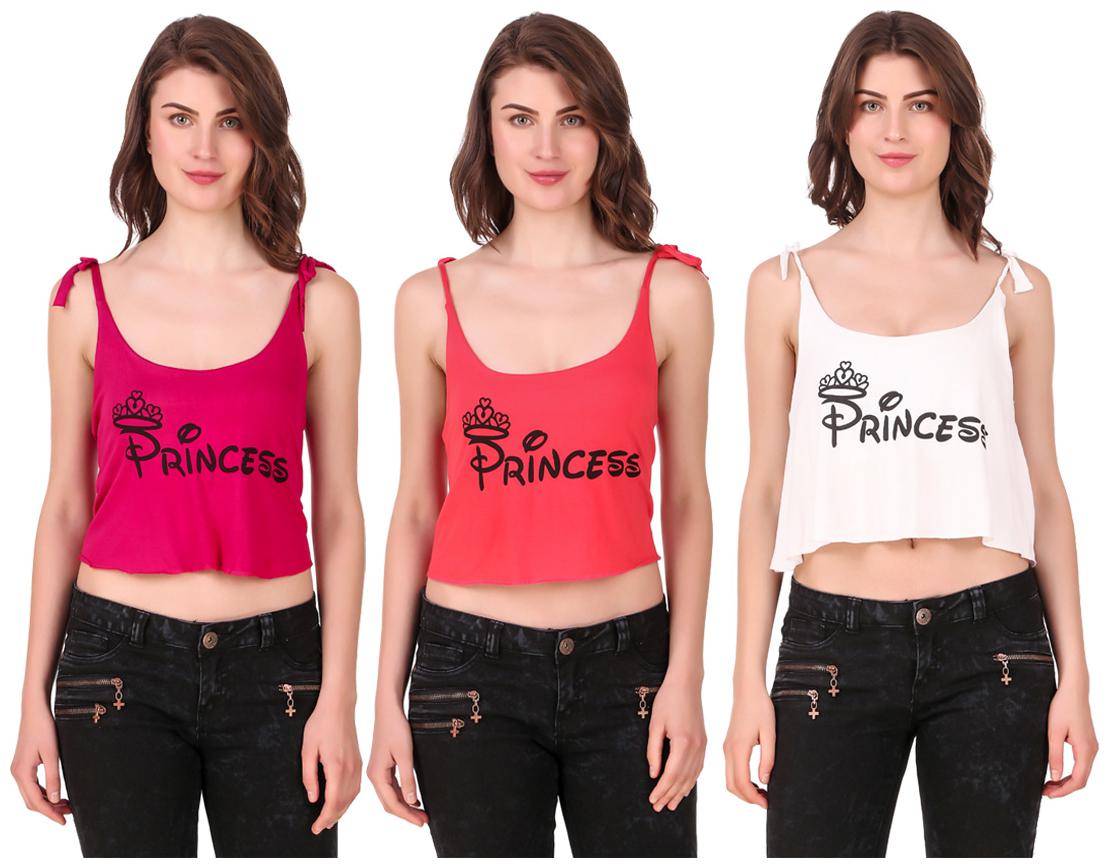 

Krishty Trading Women Printed Crop top - Multi