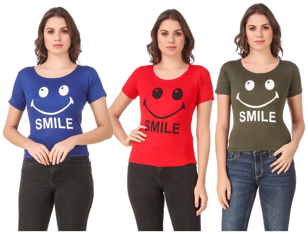 

Krishty Trading Lycra Casual Regular T Shirt Multi