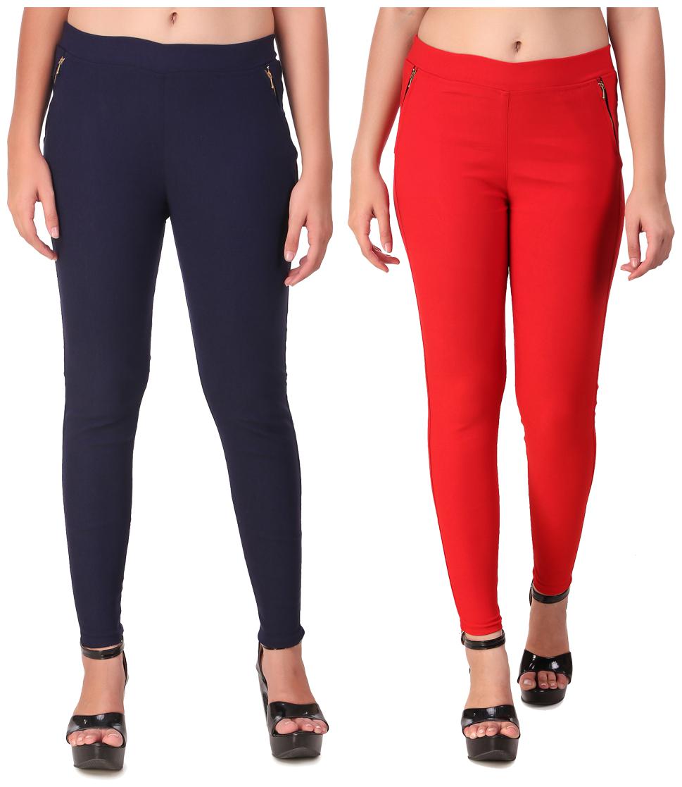 

Krishty Trading Women Blue Red Skinny fit Jegging