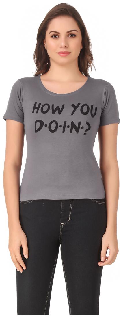 

Krishty Trading Lycra Casual Regular T Shirt Grey