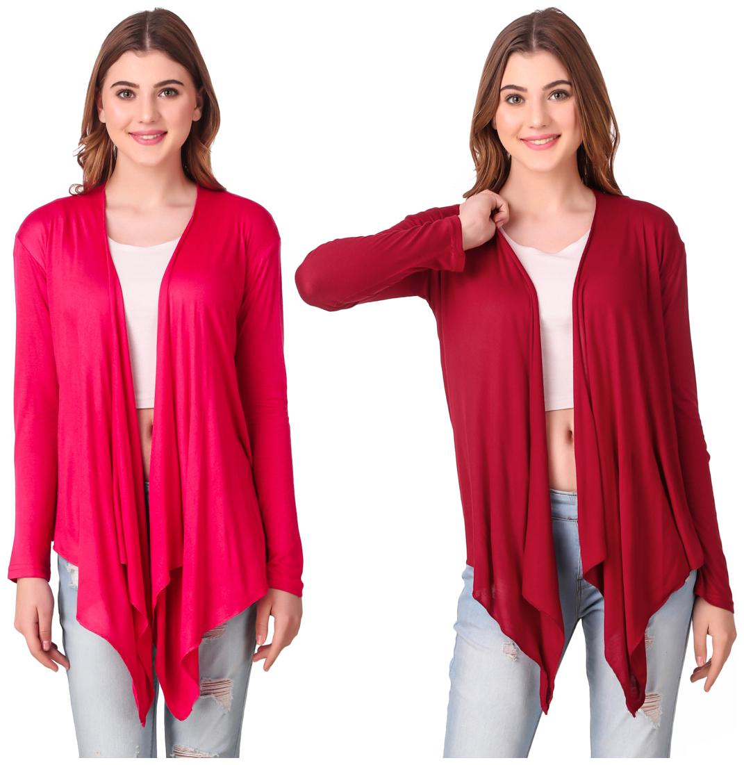 

Krishty Trading Women Shrug - Pink Maroon