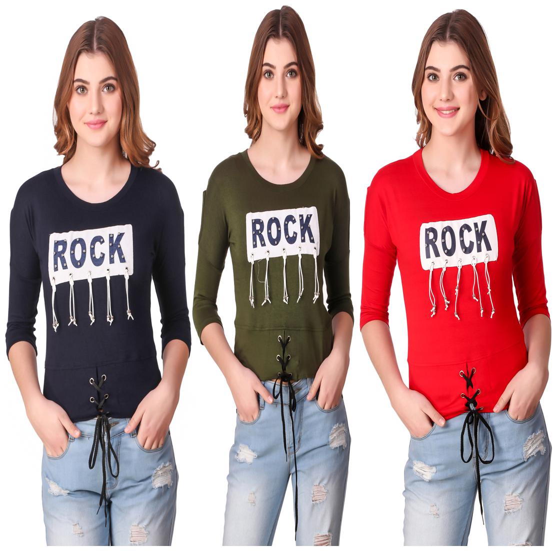 

Krishty Trading Women Printed Crop top - Multi