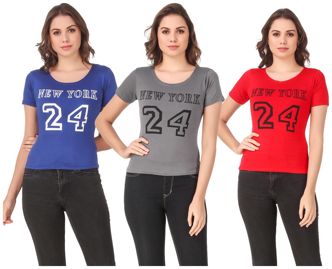 

Krishty Trading Lycra Casual Regular T Shirt Multi