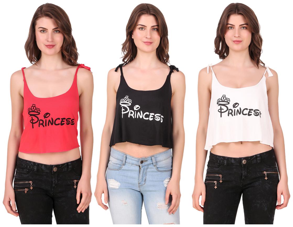 

Krishty Trading Women Printed Crop top - Multi