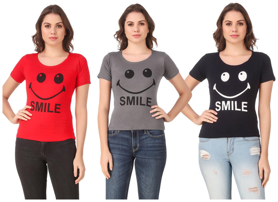 

Krishty Trading Lycra Casual Regular T Shirt Multi