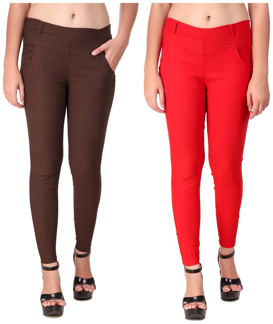 

Krishty Trading Women Brown Red Skinny fit Jegging