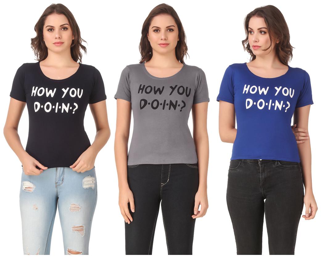 

Krishty Trading Lycra Casual Regular T Shirt Multi