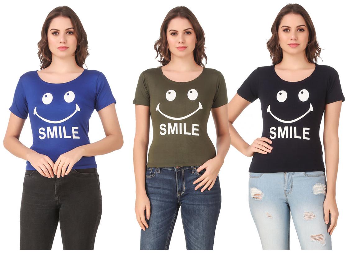 

Krishty Trading Lycra Casual Regular T Shirt Multi
