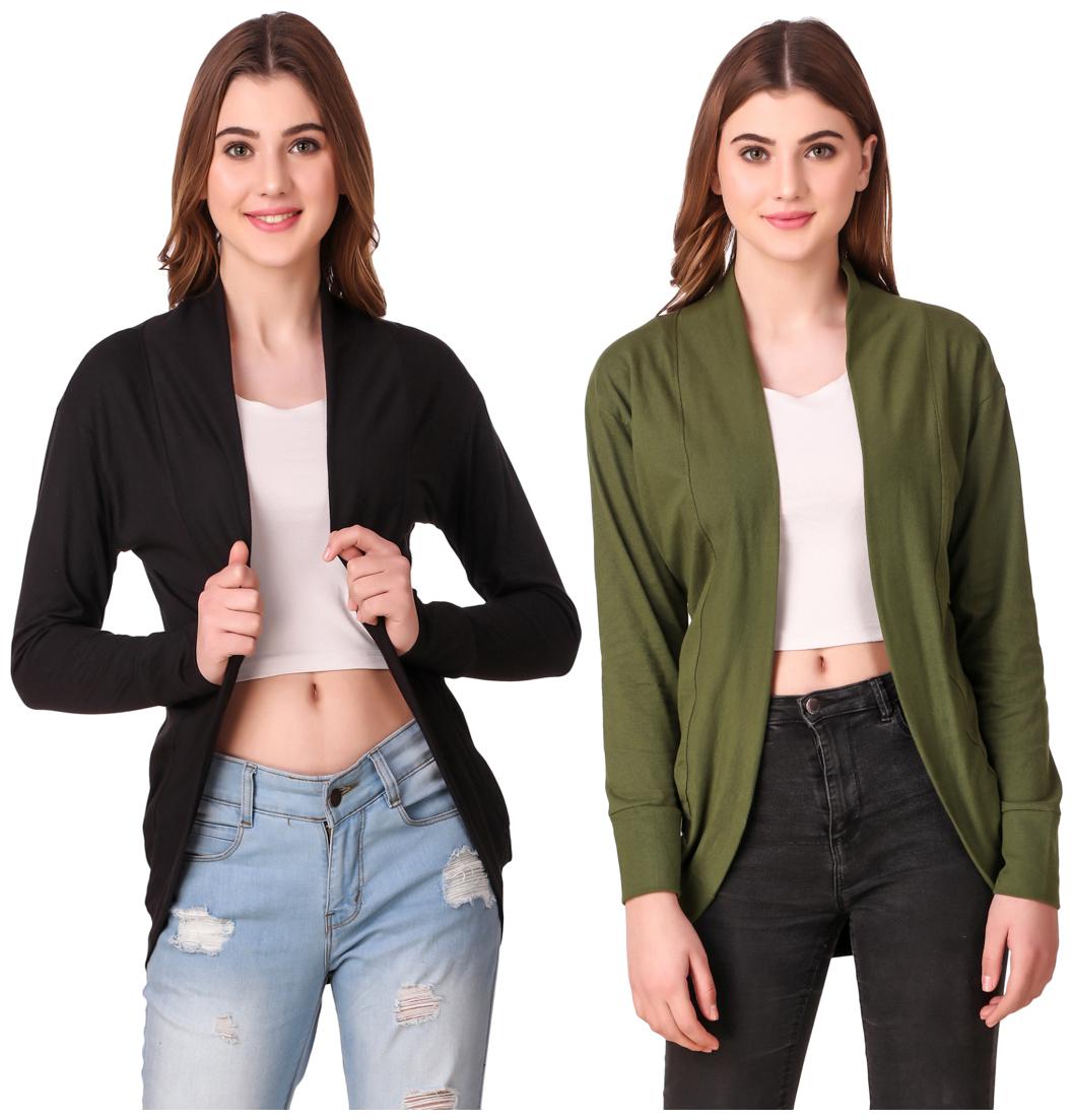 

Krishty Trading Women Shrug - Black Green