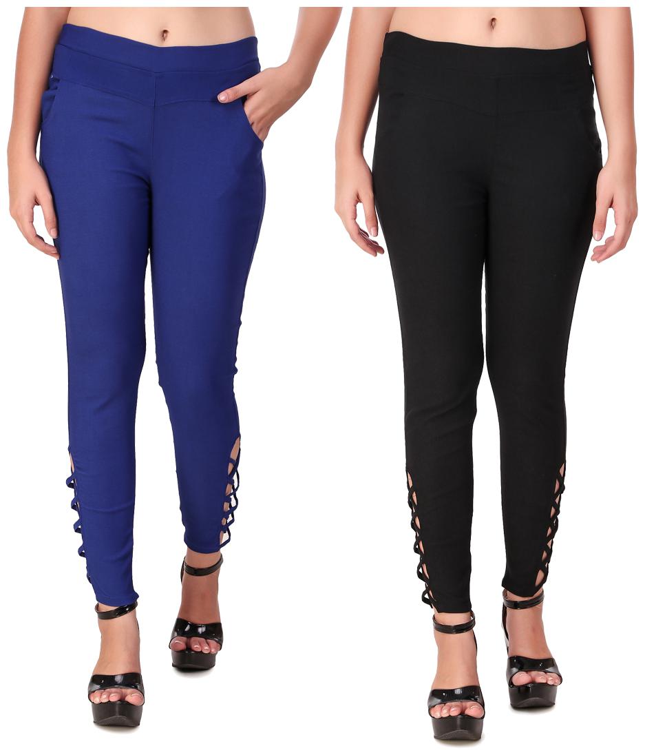 

Krishty Trading Women Blue Black Skinny fit Jegging
