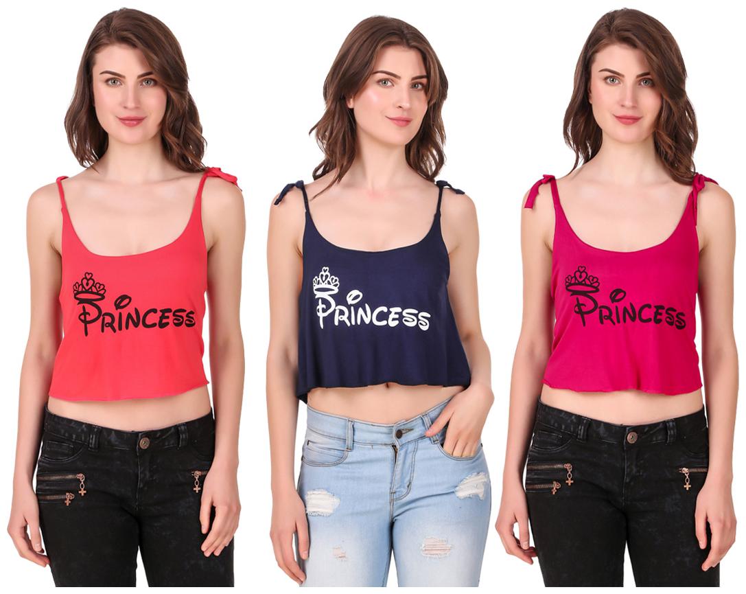 

Krishty Trading Women Printed Crop top - Multi