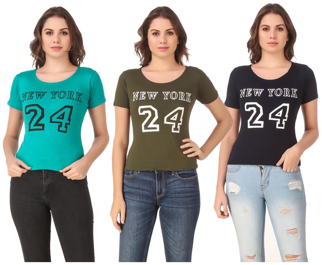 

Krishty Trading Lycra Casual Regular T Shirt Multi