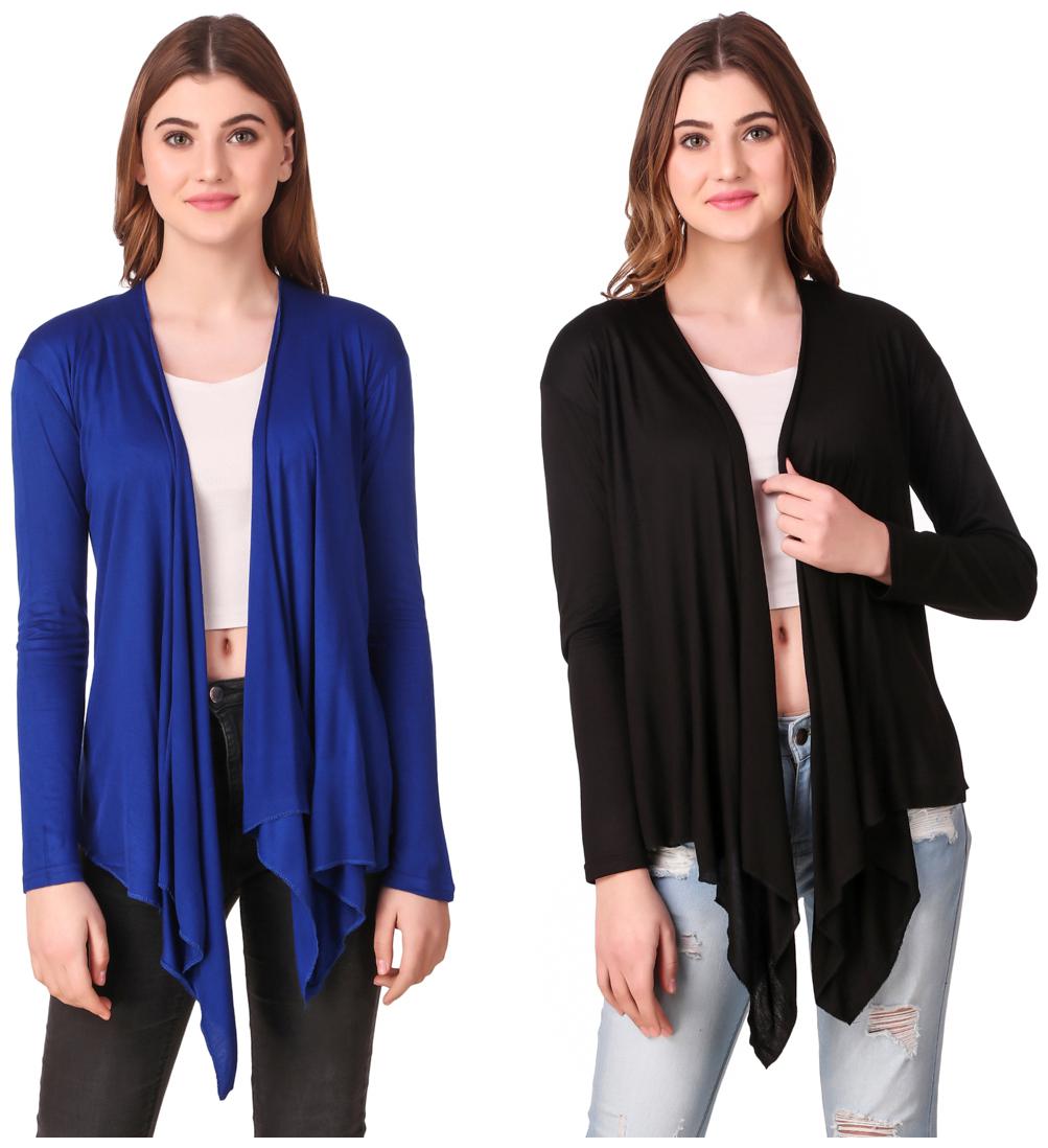 

Krishty Trading Women Shrug - Blue Black