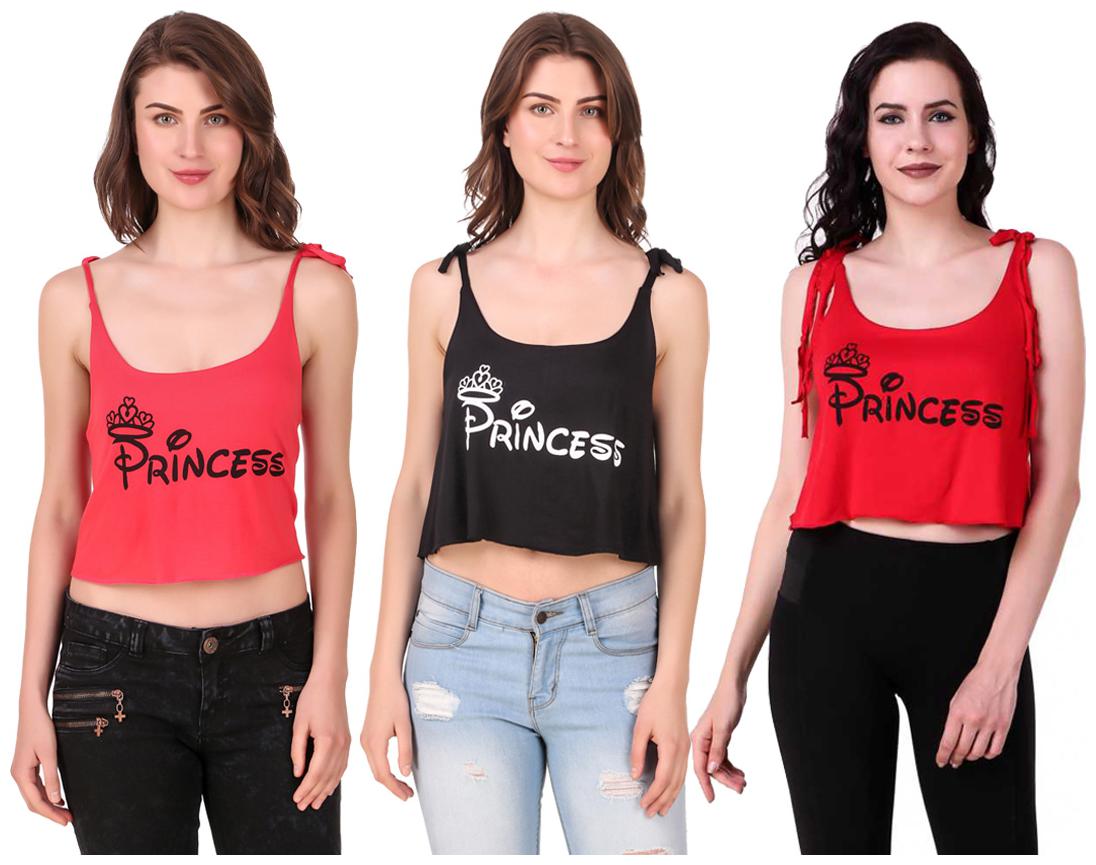 

Krishty Trading Women Printed Crop top - Multi