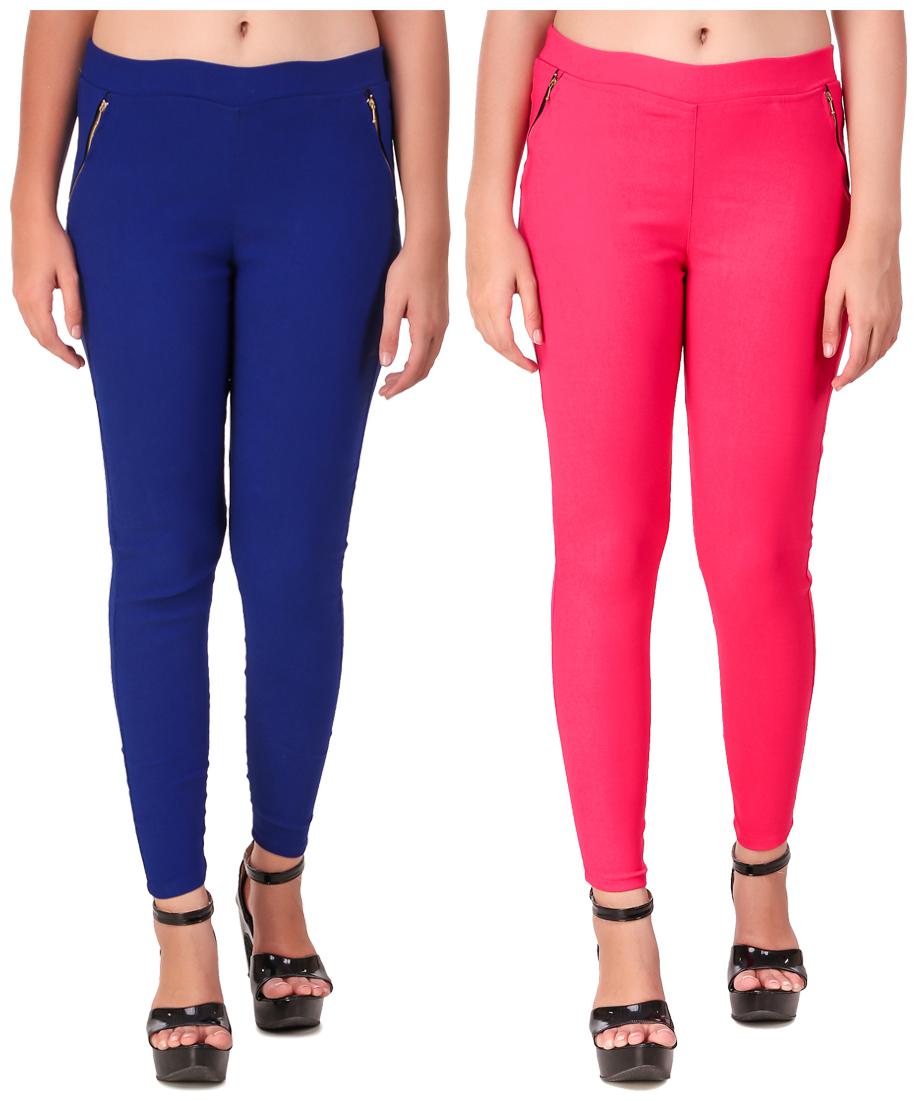 

Krishty Trading Women Blue Pink Skinny fit Jegging