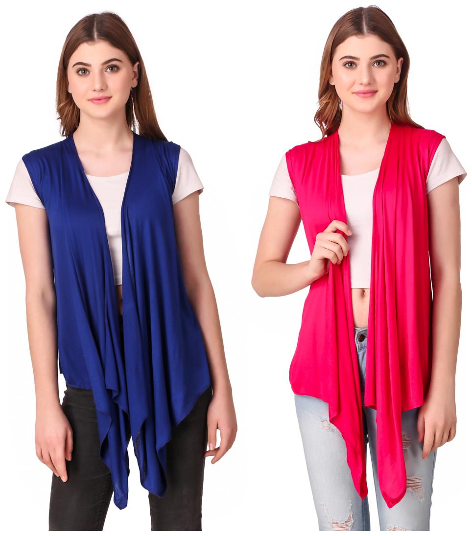 

Krishty Trading Women Shrug - Blue Pink