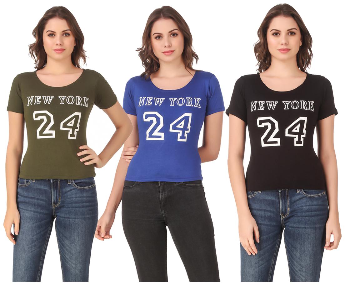 

Krishty Trading Lycra Casual Regular T Shirt Multi
