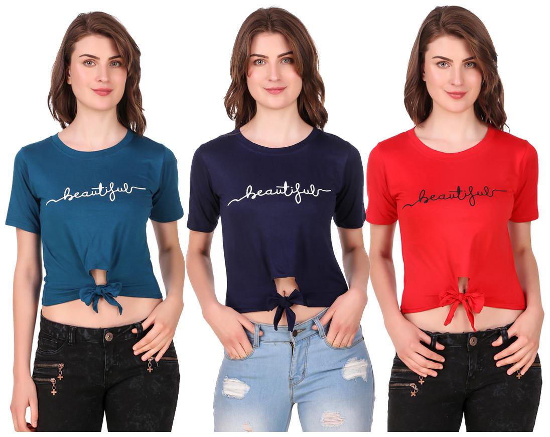 

Krishty Trading Women Printed Crop top - Multi
