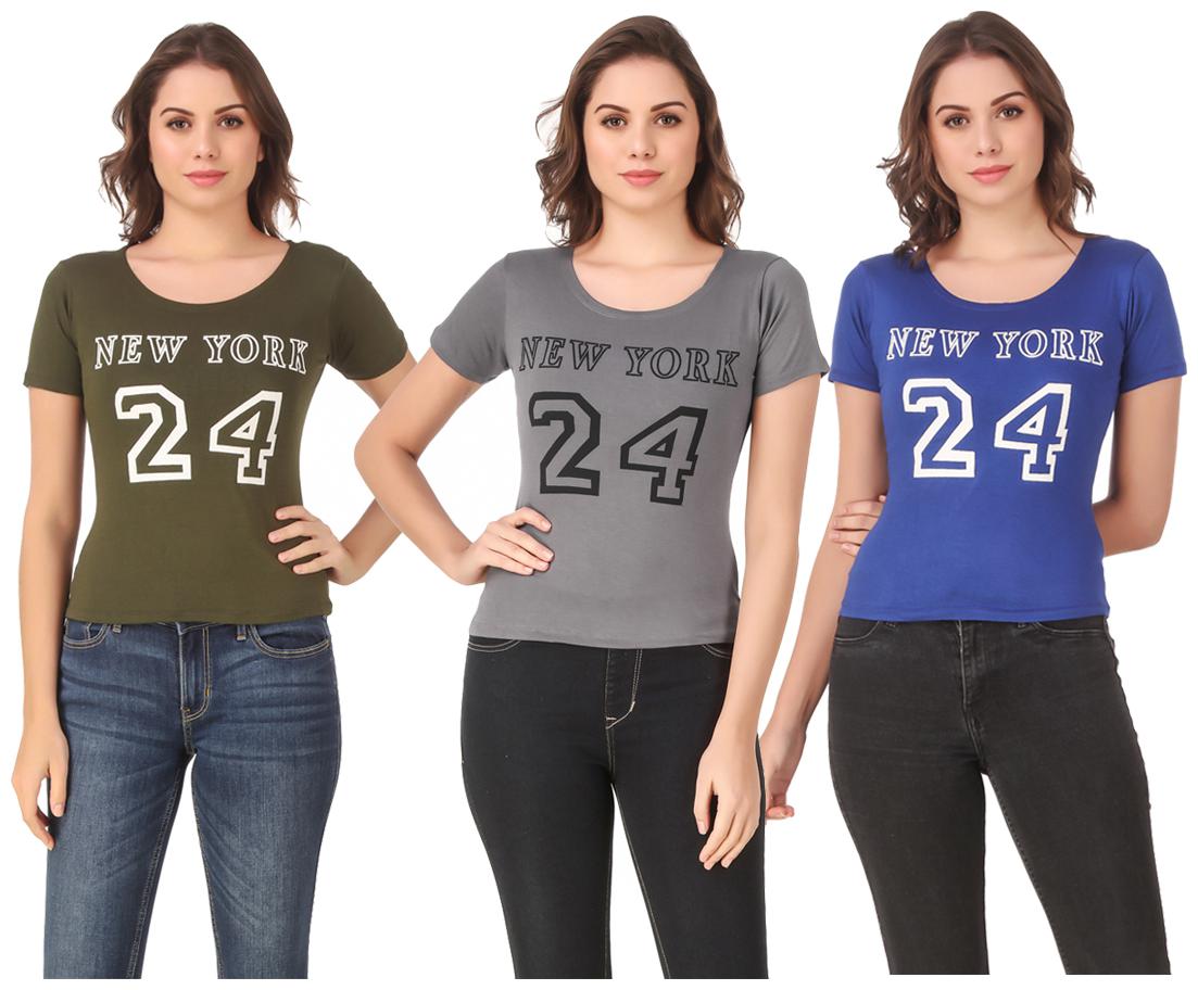 

Krishty Trading Lycra Casual Regular T Shirt Multi