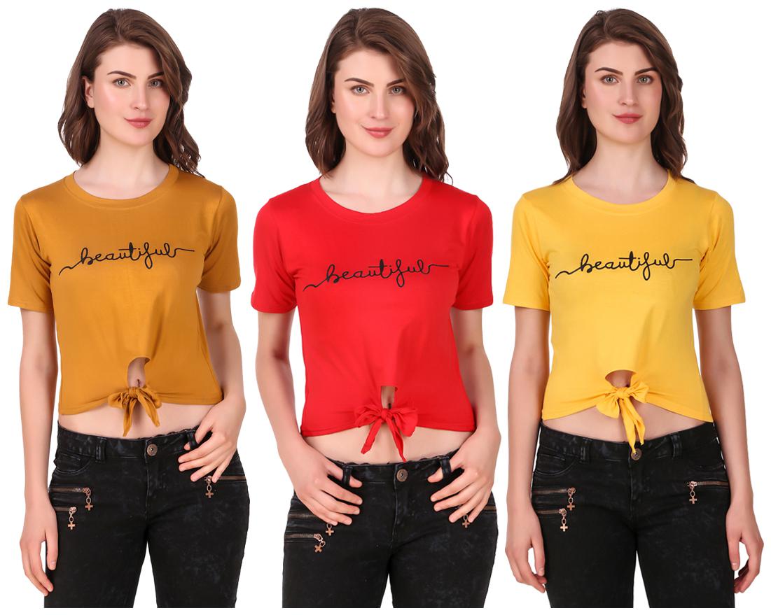 

Krishty Trading Women Printed Crop top - Multi