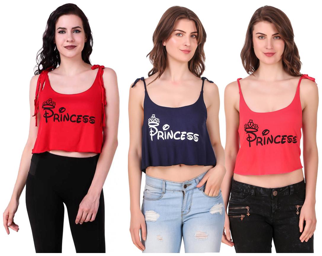 

Krishty Trading Women Printed Crop top - Multi