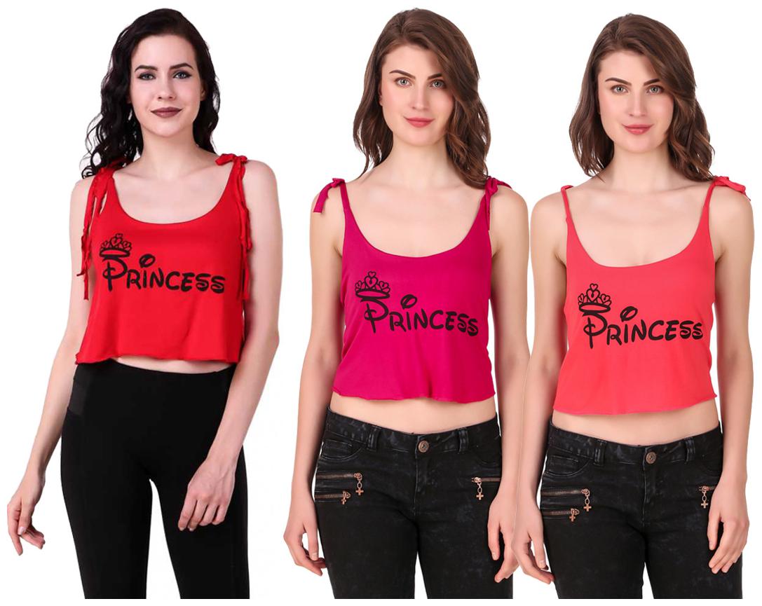 

Krishty Trading Women Printed Crop top - Multi