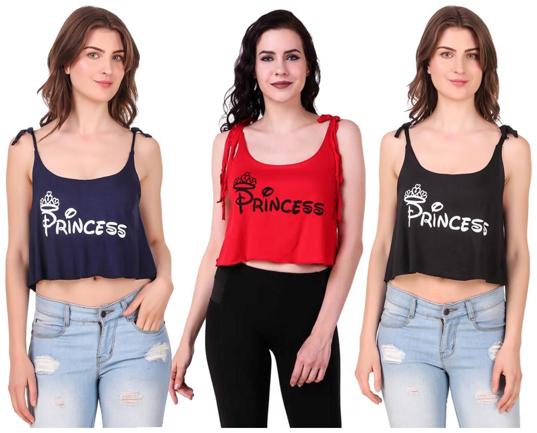 

Krishty Trading Women Printed Crop top - Multi