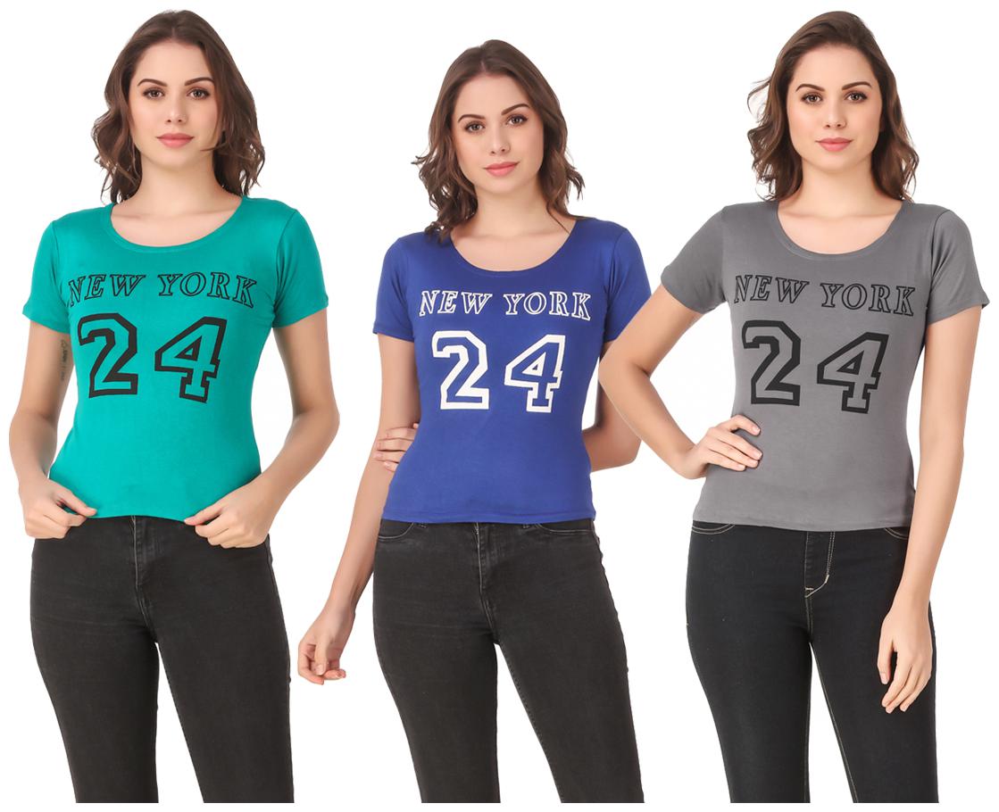 

Krishty Trading Lycra Casual Regular T Shirt Multi