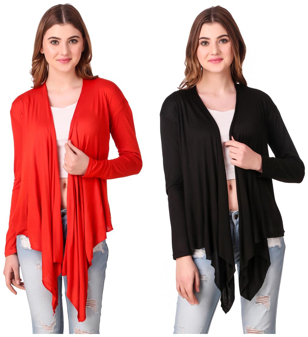 

Krishty Trading Women Shrug - Red Black