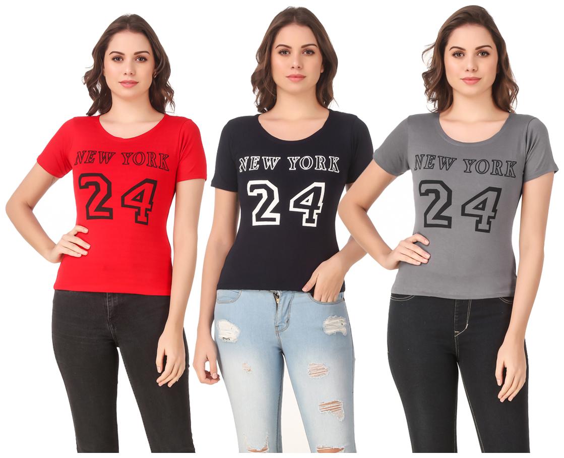 

Krishty Trading Lycra Casual Regular T Shirt Multi