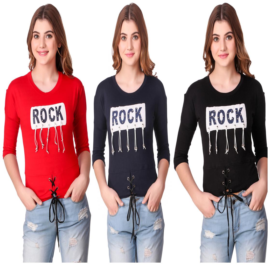 

Krishty Trading Women Printed Crop top - Multi