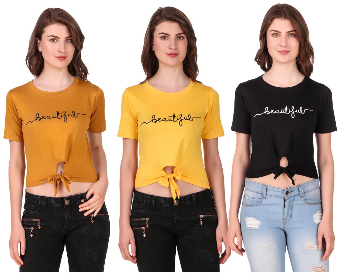 

Krishty Trading Women Printed Crop top - Multi