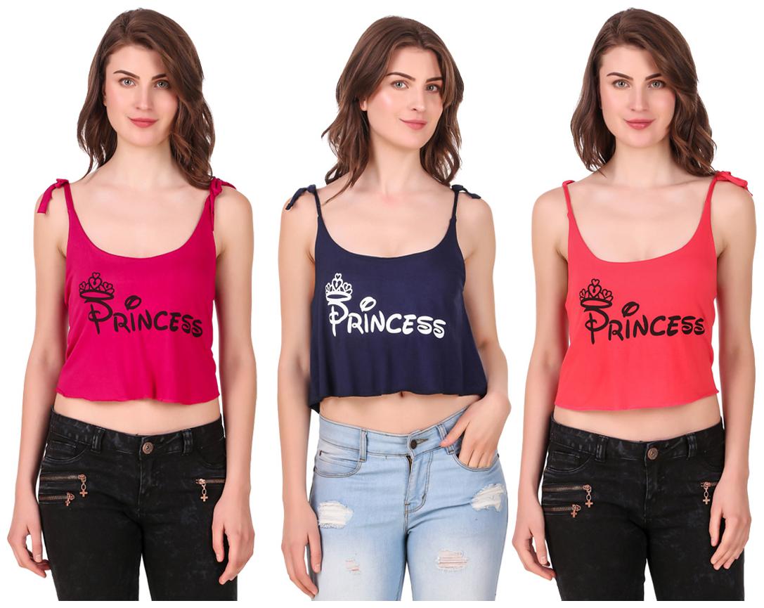 

Krishty Trading Women Printed Crop top - Multi