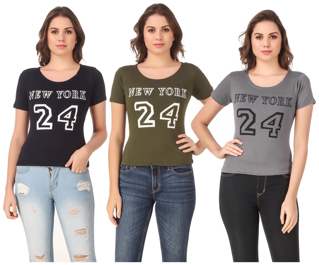 

Krishty Trading Lycra Casual Regular T Shirt Multi